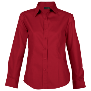 Brushed Cotton Twill Blouse Long Sleeve Ladies
