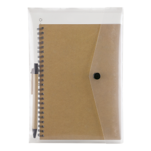 Spiral Notebook with Pen and Snap Pouch