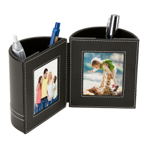 Dual Pen Holder with 2 Photo Frames