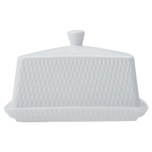 White Basics Diamonds Butter Dish