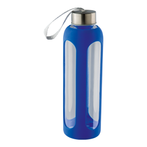 600ml Silicone Grip Water Bottle With Carry Strap