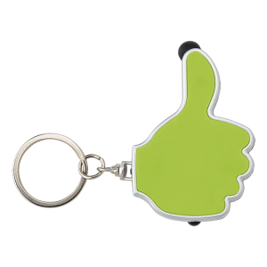 3 in 1 Thumbs Up Keychain with Stylus and LED Light