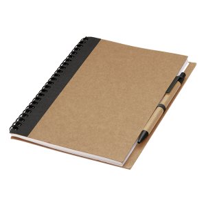 Colour Accented Spiral Notebook with Pen