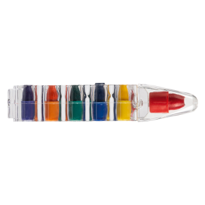 6 Wax Crayons In Transparent Case