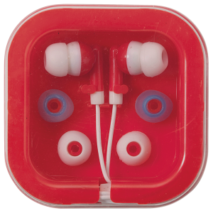 Earphones in Square Case