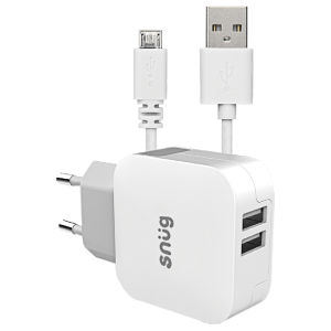 Snug Home Charger With Micro USB Charge and Sync Cable