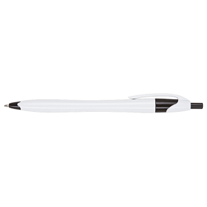 Slim White Barrel Ballpoint Pen