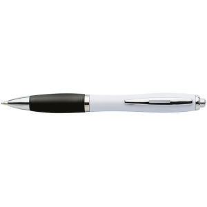 White Barrel Curved Design Ballpoint Pen