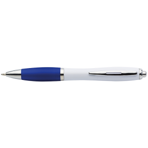 White Barrel Curved Design Ballpoint Pen