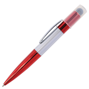 Twist Action Ballpoint Pen with Stylus and LED Lights