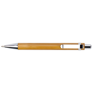 Bamboo Ballpoint Pen with Metal Trims