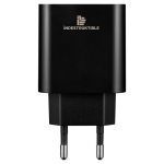IND 3.1AMP Dual USB Wall Charger With Micro-USB & Type-C Cab