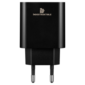 IND 3.1AMP Dual USB Wall Charger With Micro-USB & Type-C Cab