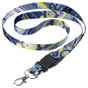 Sublimated Lanyard Double Side Sub with Buckle & Ring