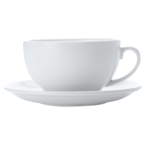 White Basics Cappuccino Cup and Saucer 320ml