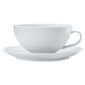 White Basics Diamonds Tea Cup and Saucer Low 250ml