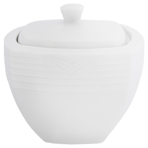Arctic White Square Sugar Bowl