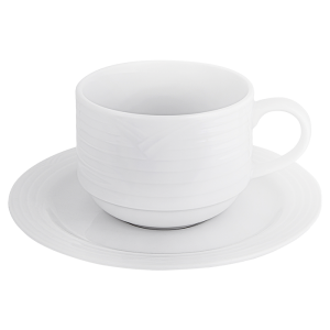 Arctic White Stackable Cup and Saucer 220ml