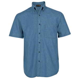 Denim Shirt Short Sleeve Mens
