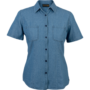 Denim Blouse Short Sleeve Ladies