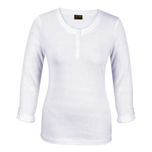145g Henley Long Sleeve T-Shirt Ladies
